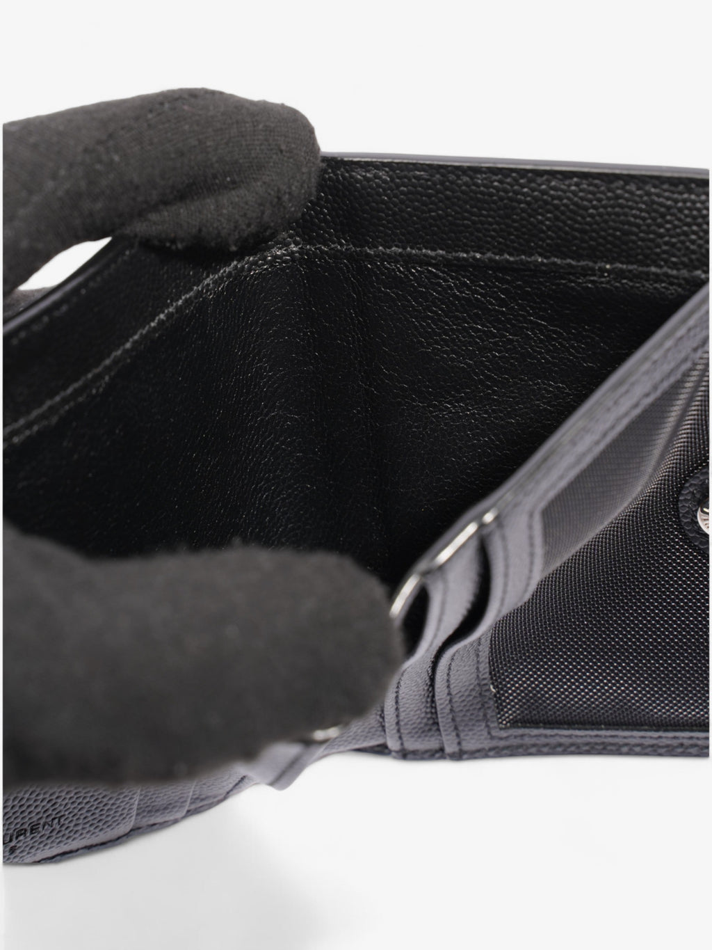 Saint Laurent Compact Wallet Black Leather