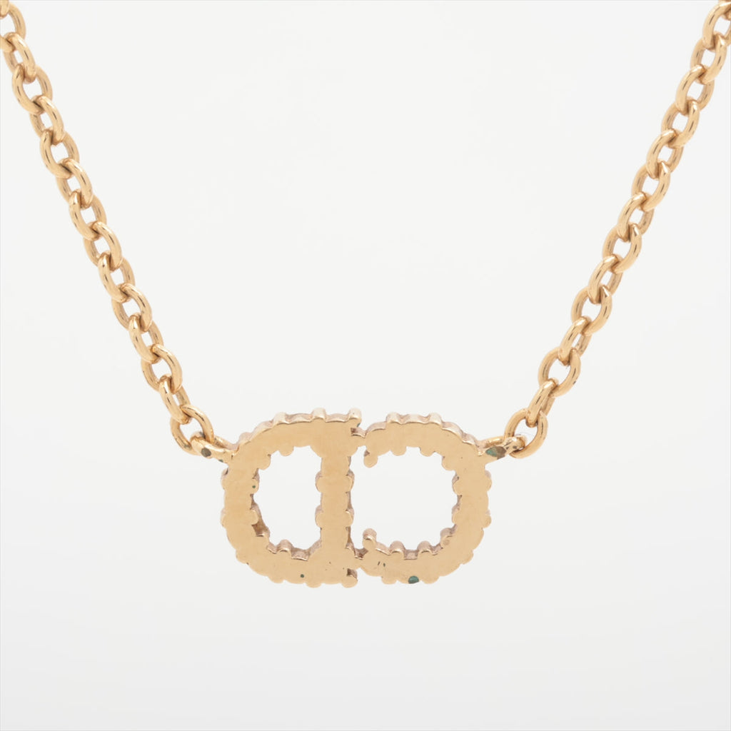 Christian Dior Clair D Lune CD Gold Rhinestone Necklace Costume Jewellery