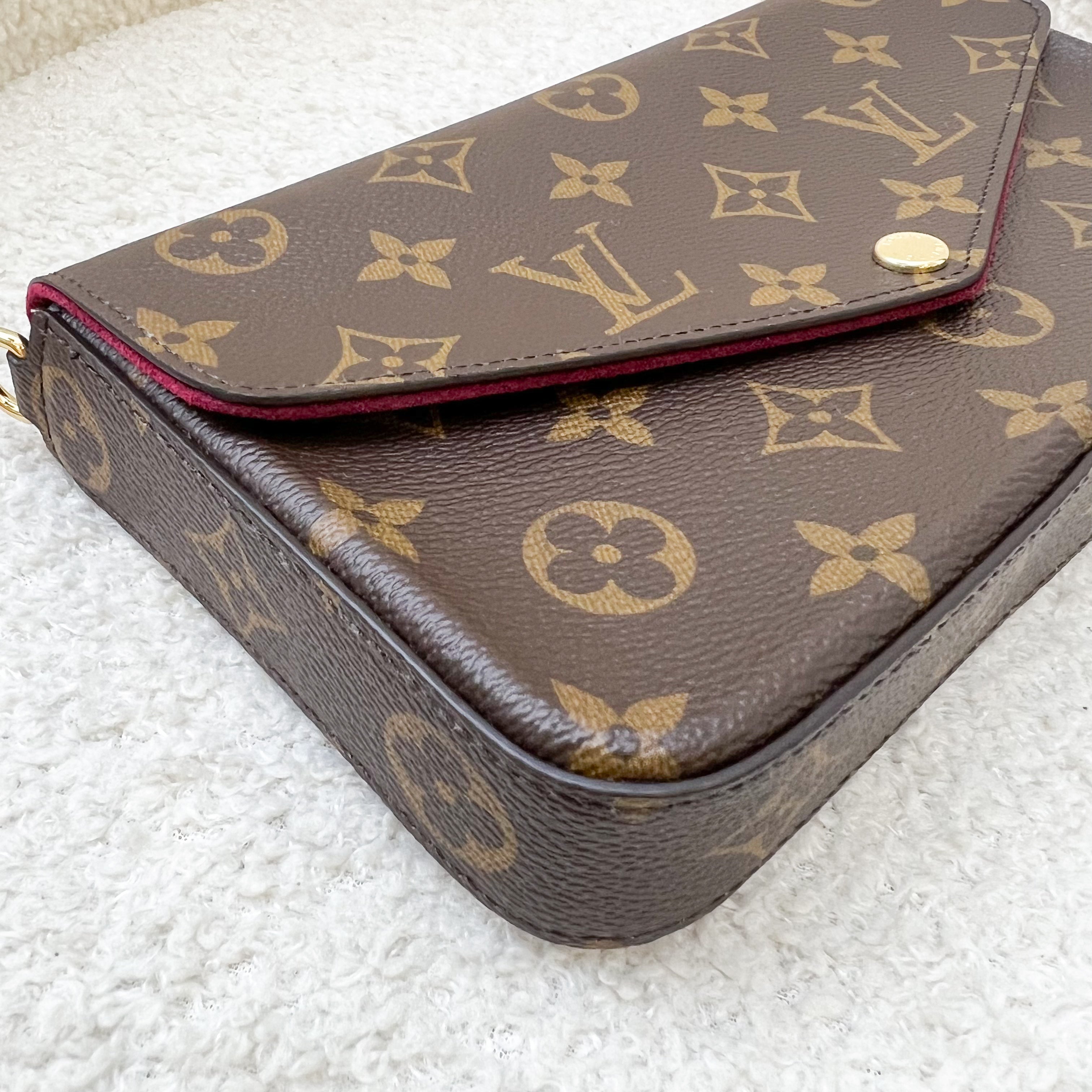 LV Felicie Pochette in Monogram Canvas and GHW