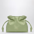 MINI LIGHT GREEN LEATHER FLAMENCO CLUTCH
