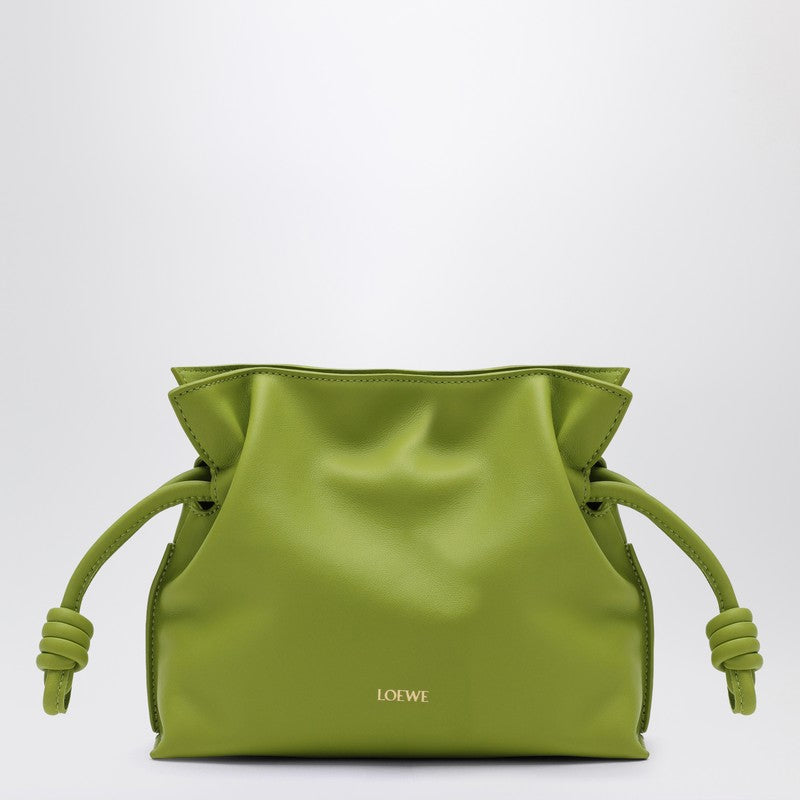 Loewe Mini Meadow Green Leather Flamenco Clutch Women