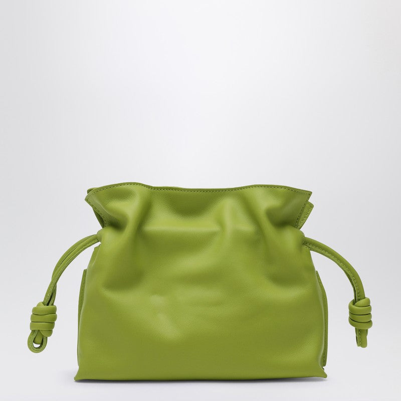 Loewe Mini Meadow Green Leather Flamenco Clutch Women