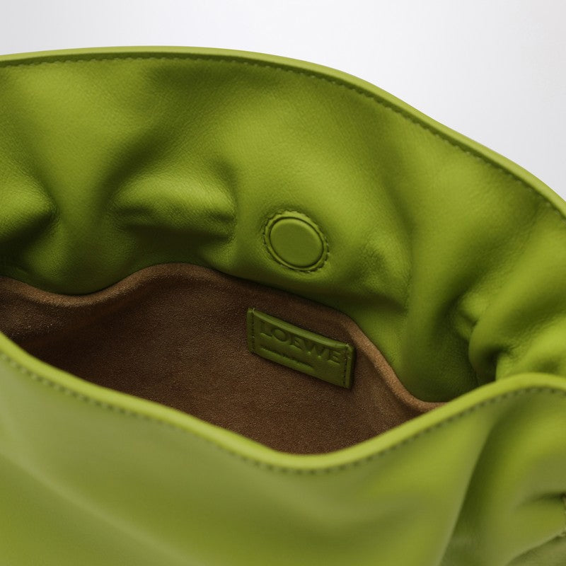 Loewe Mini Meadow Green Leather Flamenco Clutch Women
