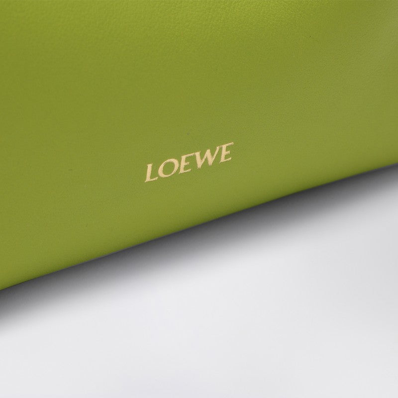 Loewe Mini Meadow Green Leather Flamenco Clutch Women