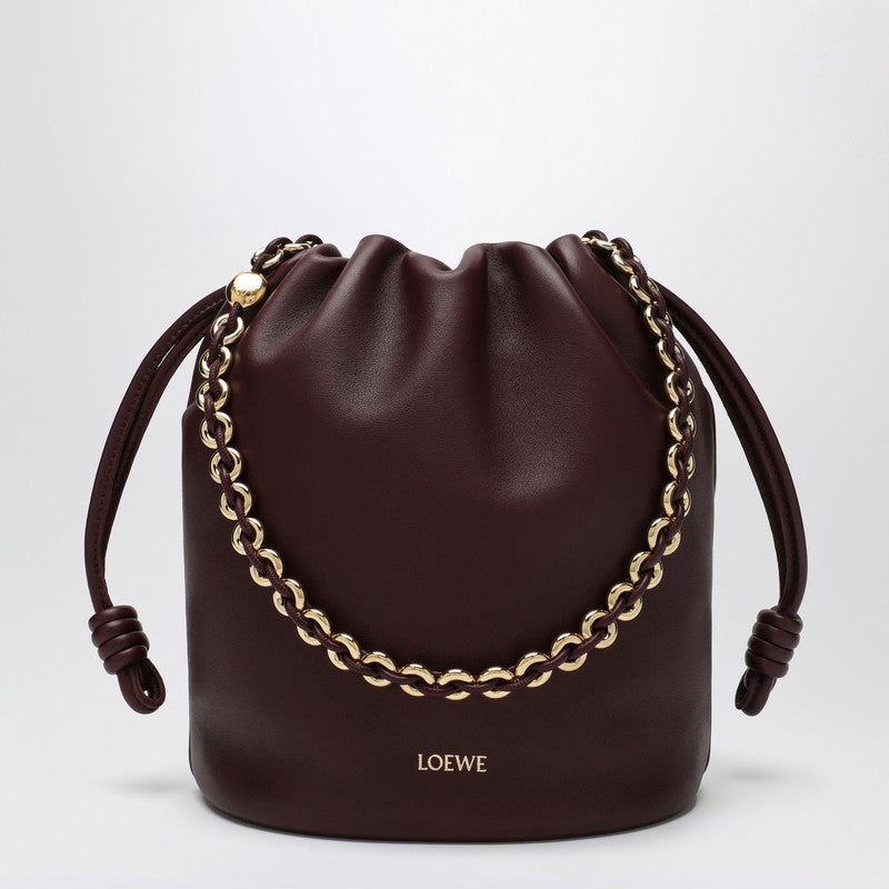 Loewe Flamenco Purse Bucket Bag Dark Burgundy Women