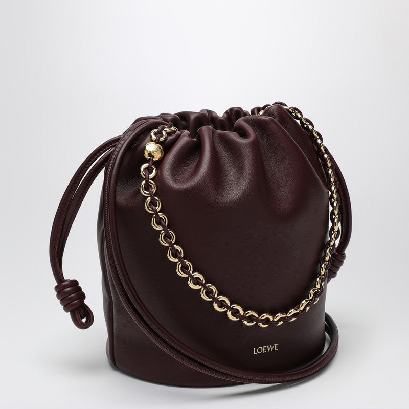 Loewe Flamenco Purse Bucket Bag Dark Burgundy Women