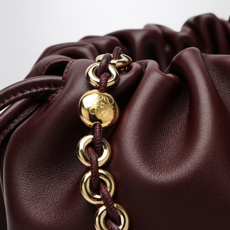 Loewe Flamenco Purse Bucket Bag Dark Burgundy Women