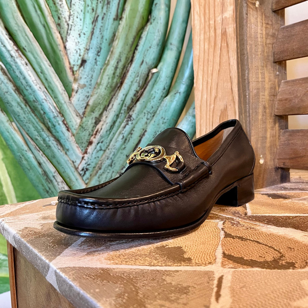 GUCCI Horsebit Leather Loafers MENS SZ7(7.5US)