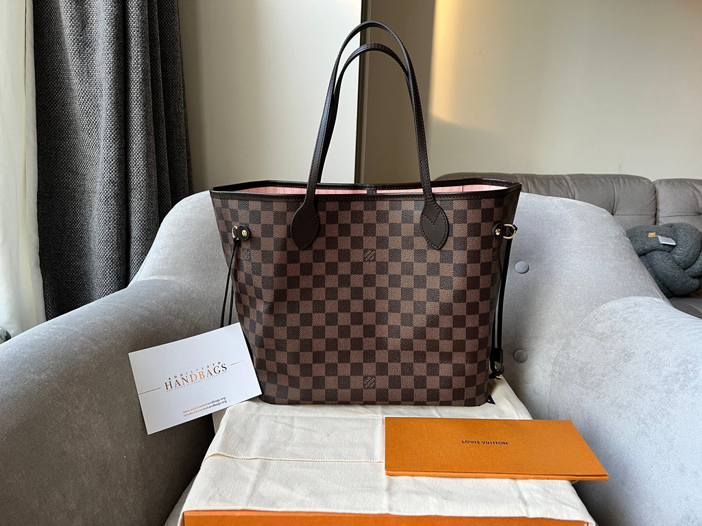 Louis Vuitton Neverfull MM Damier Ebene Rose Ballerine (RRP £1,410)