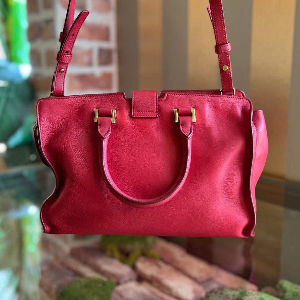 SAINT LAURENT Cabas ChYc Small Leather Two Way Tote