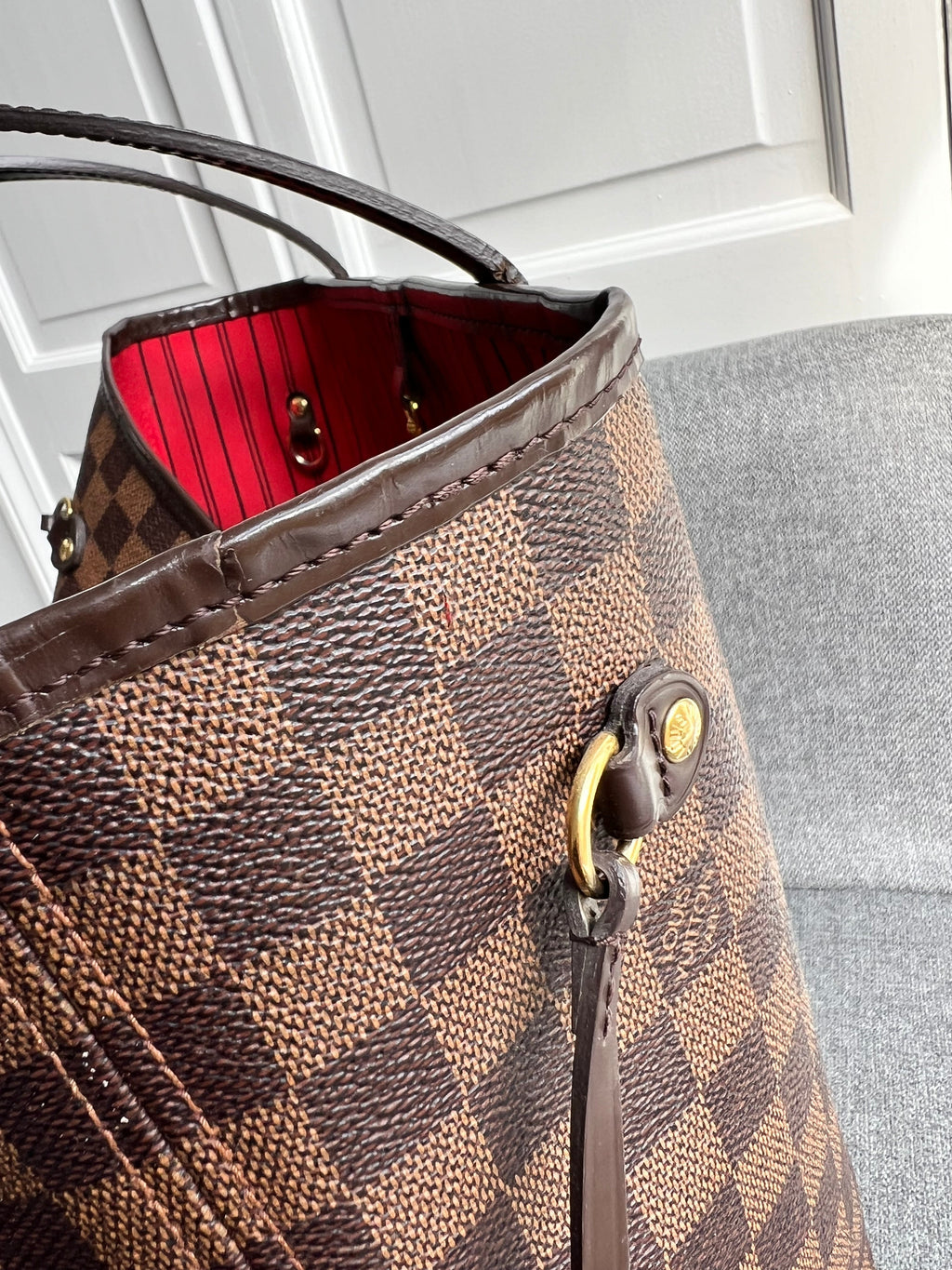 Louis Vuitton Neverfull MM Damier Ebene Cherry Interior (RRP £1,410)