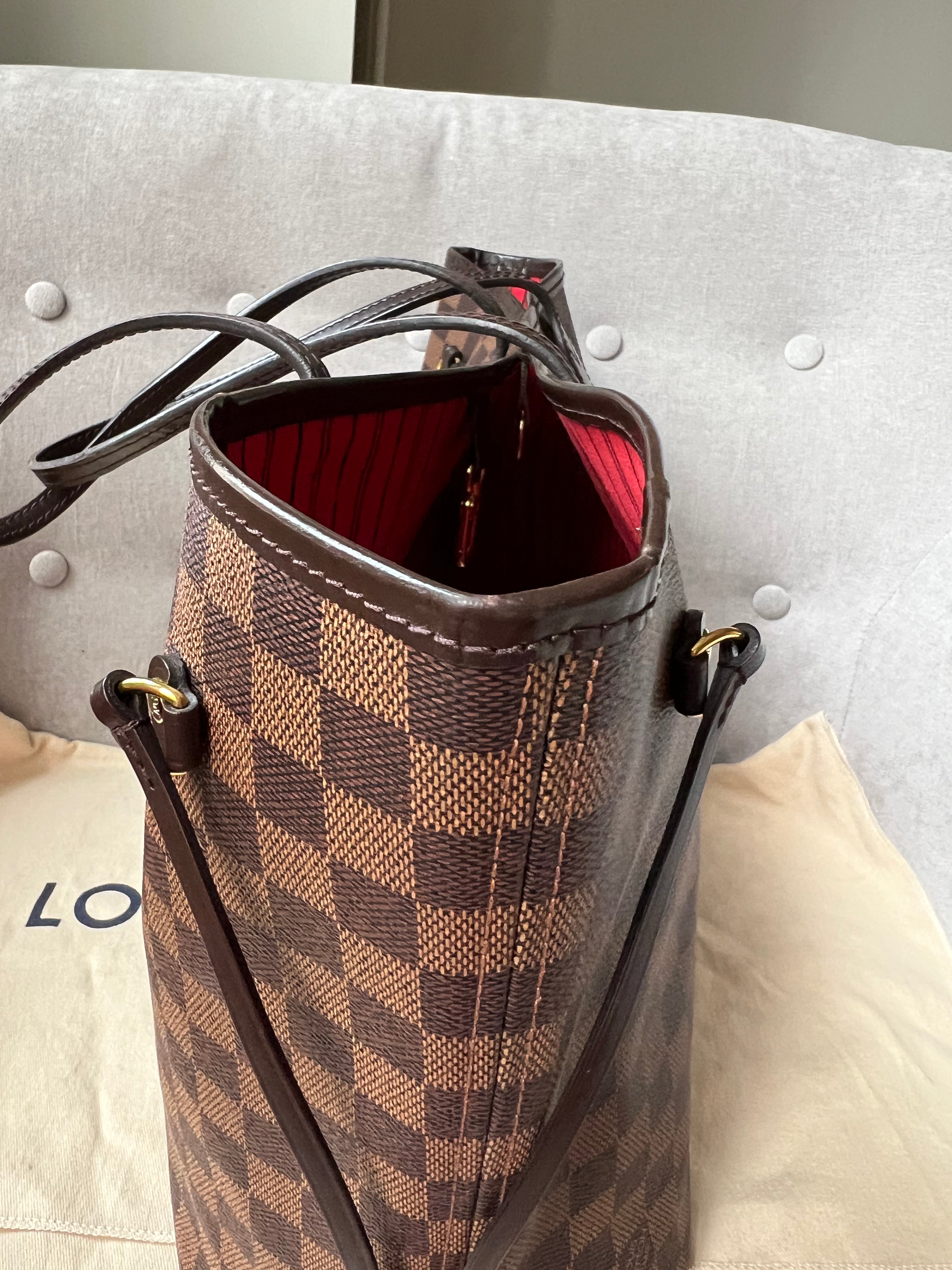 Louis Vuitton Neverfull MM Damier Ebene Cherry Interior (RRP £1,410)