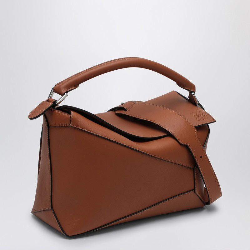 Loewe Puzzle Tan-Coloured Calfskin Bag Women