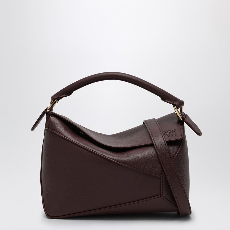 Loewe Dark Burgundy Small Puzzle Bag Women