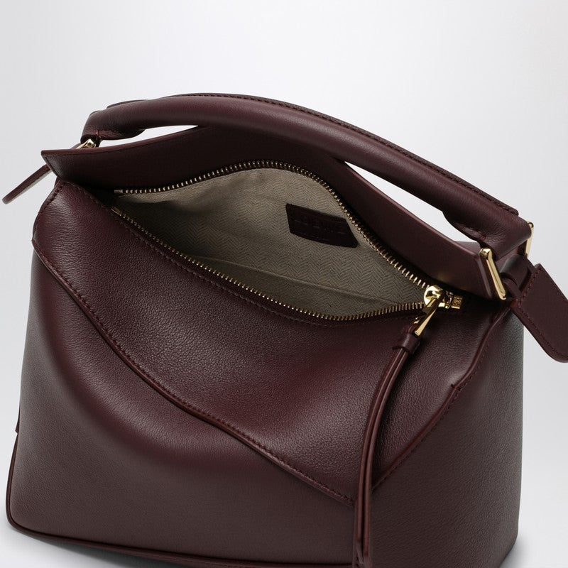 Loewe Dark Burgundy Small Puzzle Bag Women