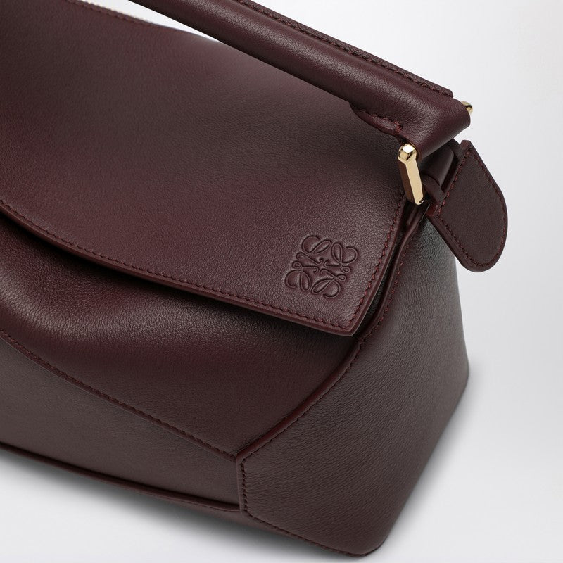 Loewe Dark Burgundy Small Puzzle Bag Women