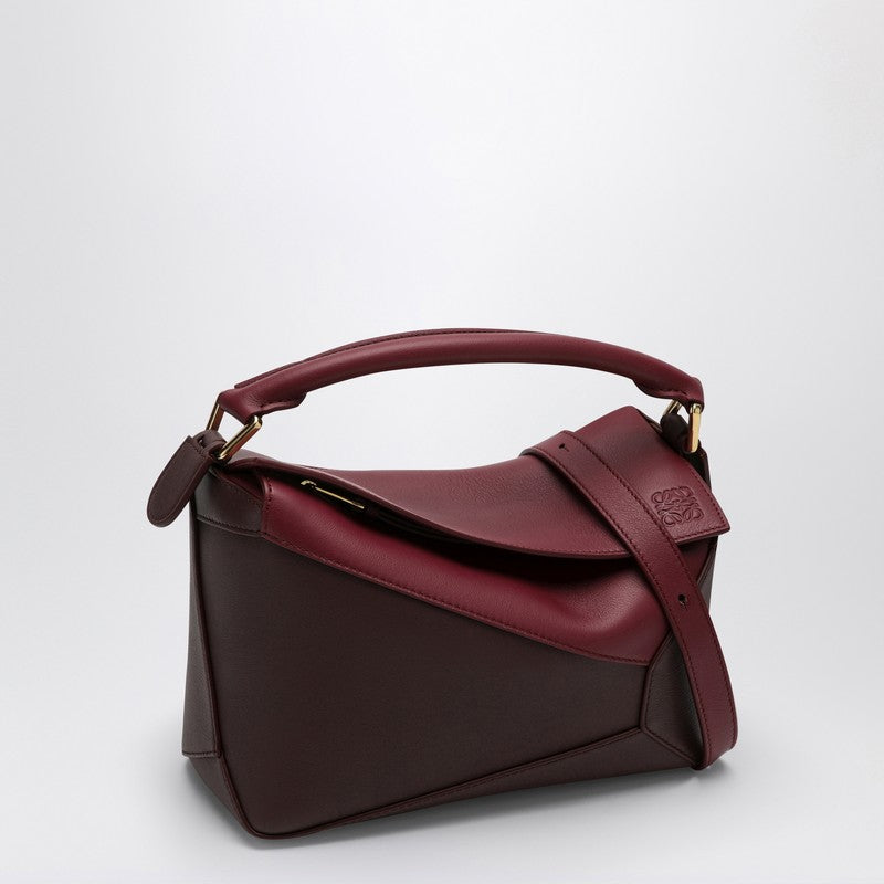 Loewe Puzzle Bag Small Cremson/Dark Burgundy Women
