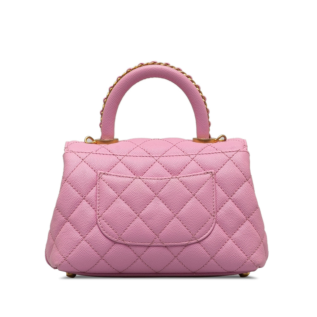 Chanel Coco Handle Mini Pink Caviar Gold