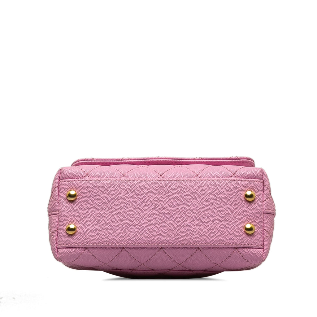 Chanel Coco Handle Mini Pink Caviar Gold