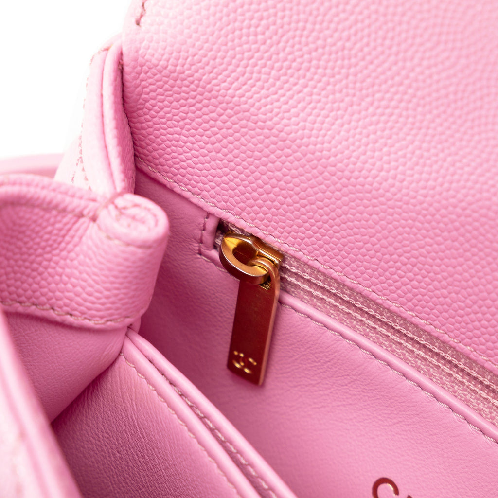 Chanel Coco Handle Mini Pink Caviar Gold