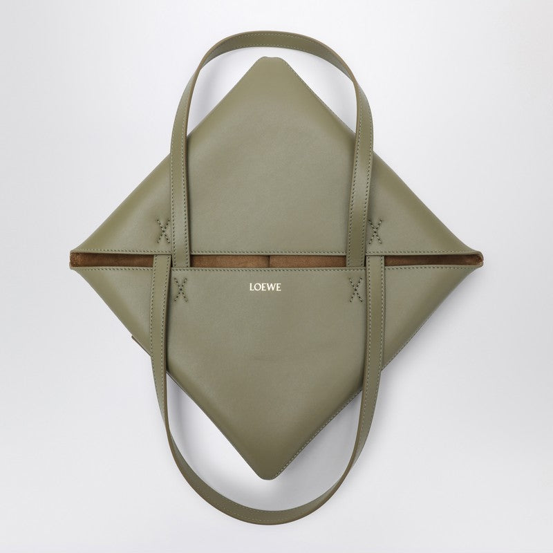 Loewe Puzzle Fold Tote Green Eucalyptus Bag Women