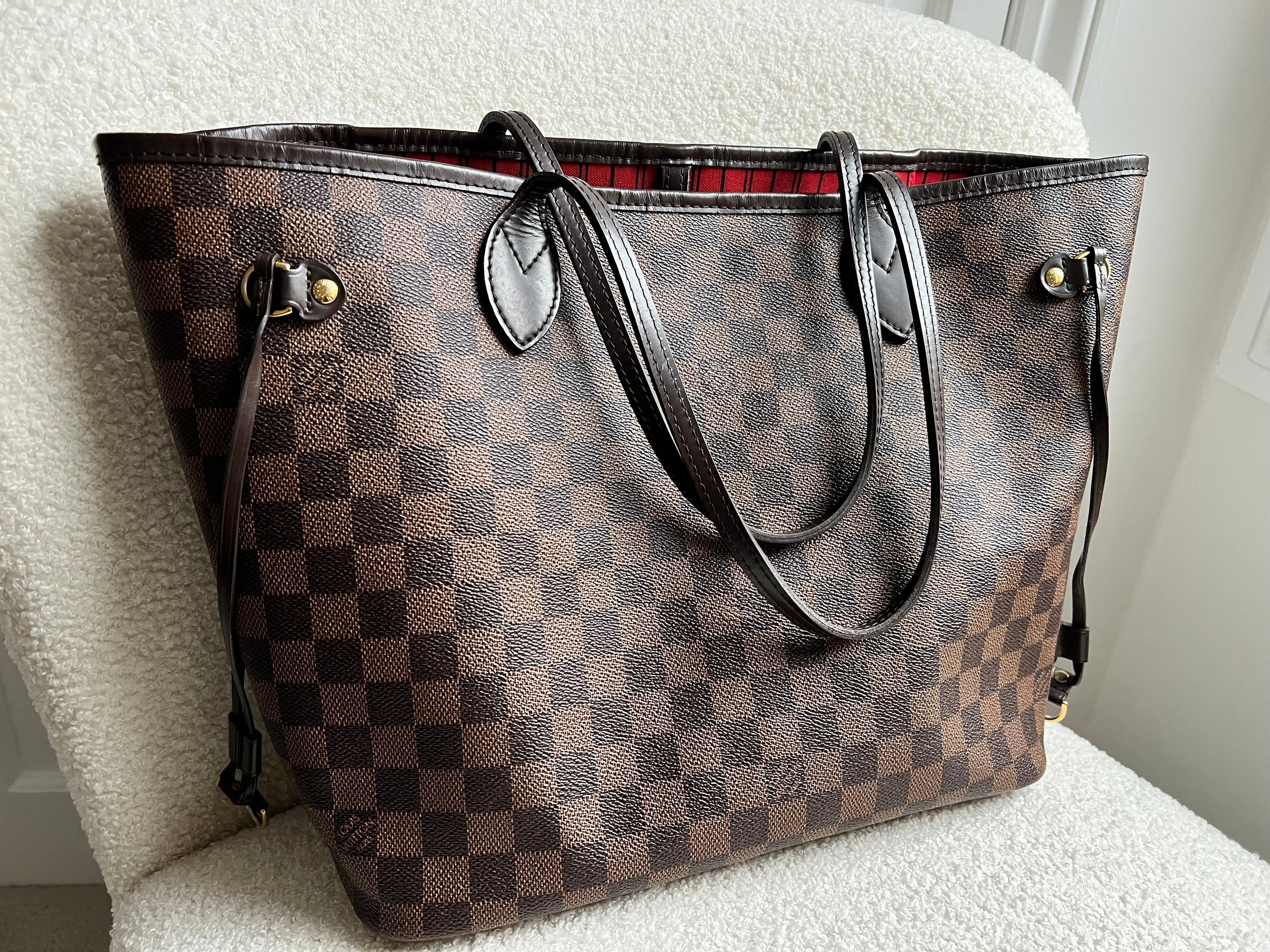 Louis Vuitton Neverfull MM Damier Ebene Cherry Interior (RRP £1,410)
