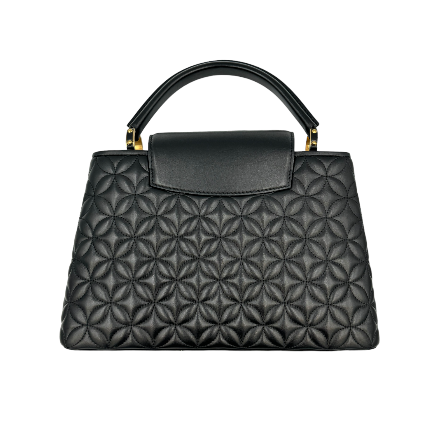 Louis Vuitton Capucines mm Blue Taurillon Silver