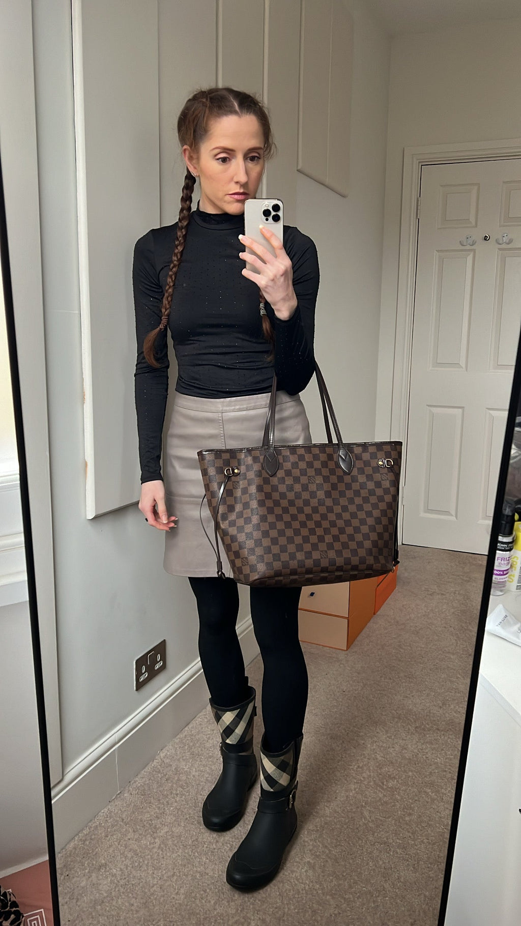 Louis Vuitton Neverfull MM Damier Ebene Cherry Interior (RRP £1,410)