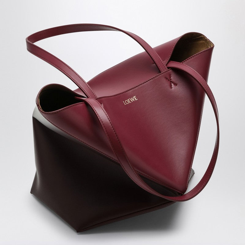 Loewe Puzzle Fold Tote Crimson/Dark Bordeaux Bag Women