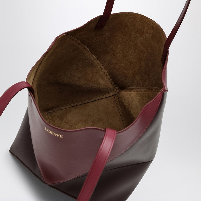 Loewe Puzzle Fold Tote Crimson/Dark Bordeaux Bag Women