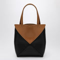 Loewe Puzzle Fold Tote Bag Mini Warm Desert/Black Women