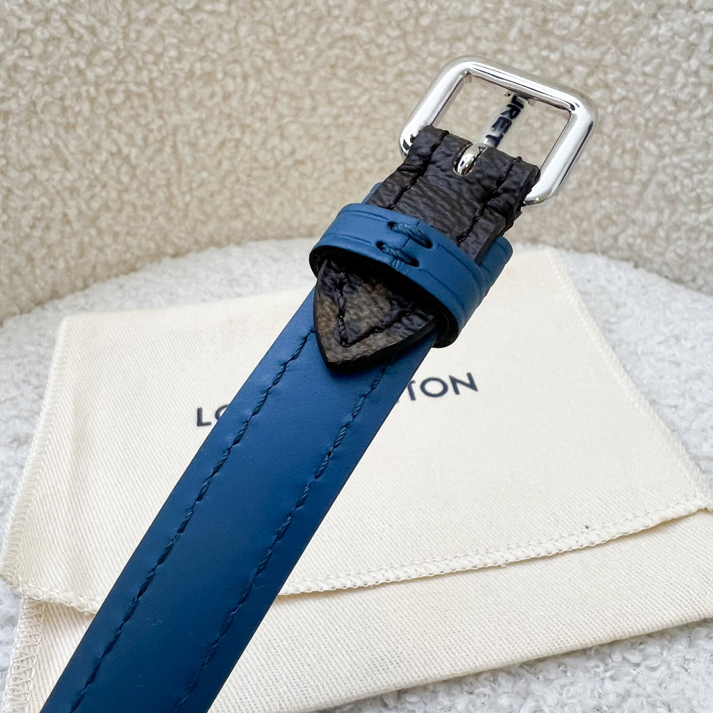 LV Luggage Tag in Navy / Brown / Blue Epi Leather and Monogram Canvas