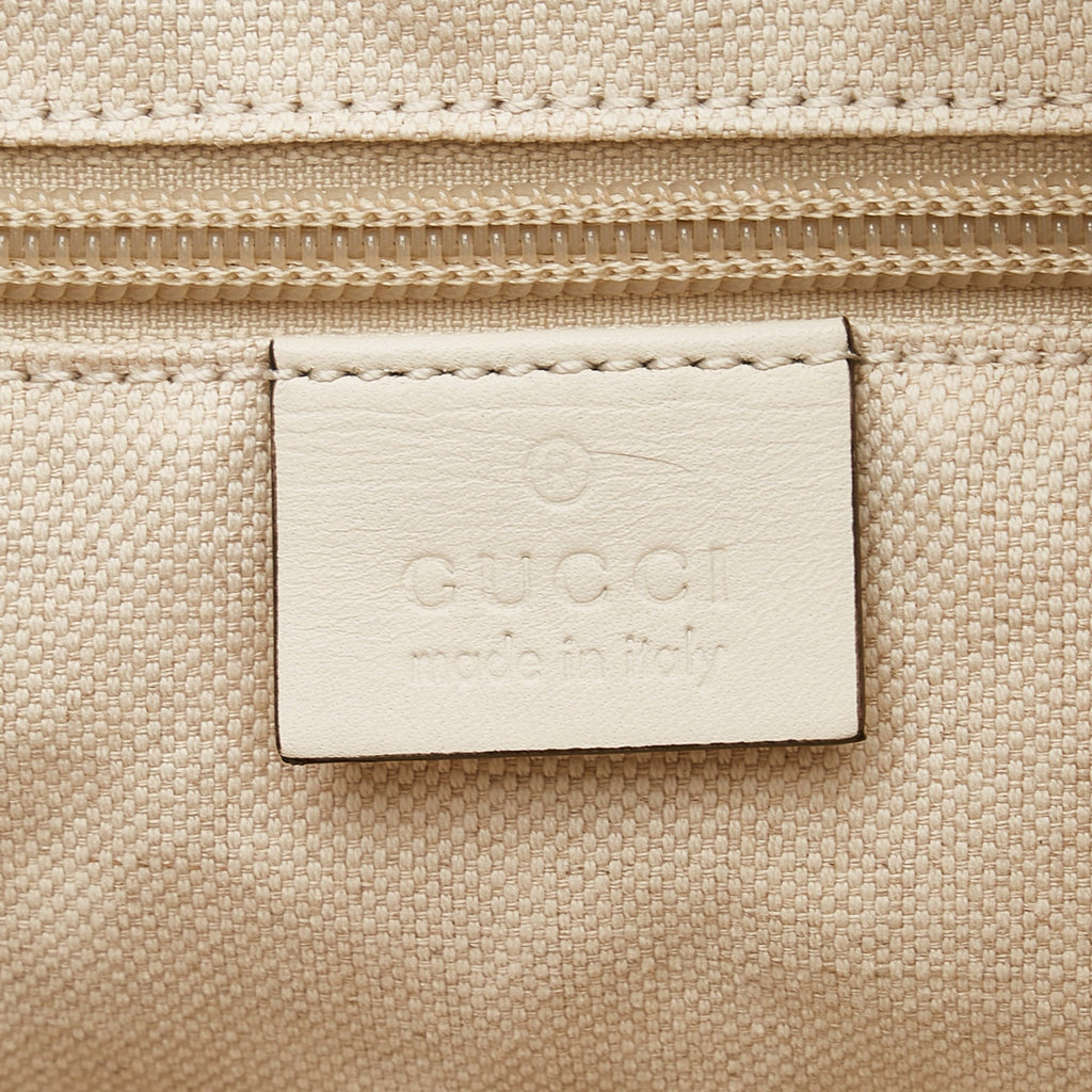 Gucci Tote Bag White Flora Printed Canvas