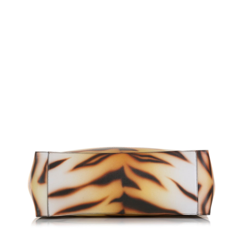Brown Stella McCartney Stella Logo Tiger Print Tote