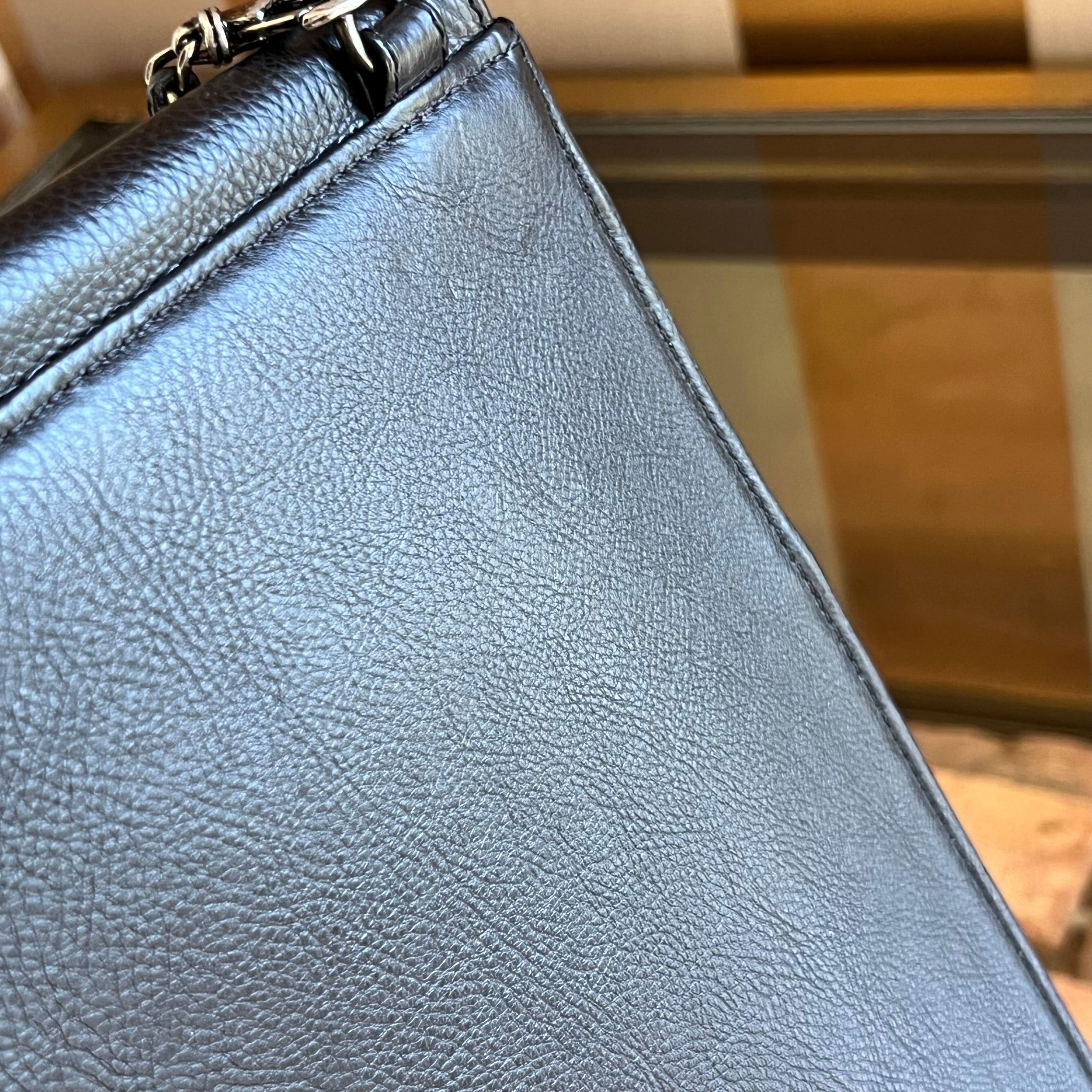 CHANEL CC Waiter Caviar Crossbody Bag
