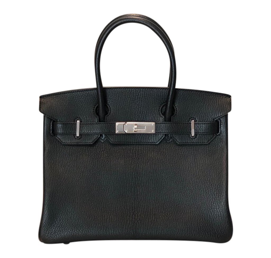 HermÃƒÆ’Ã‚Â¨s Birkin 30 Special Order Black/Gris Chevre PHW