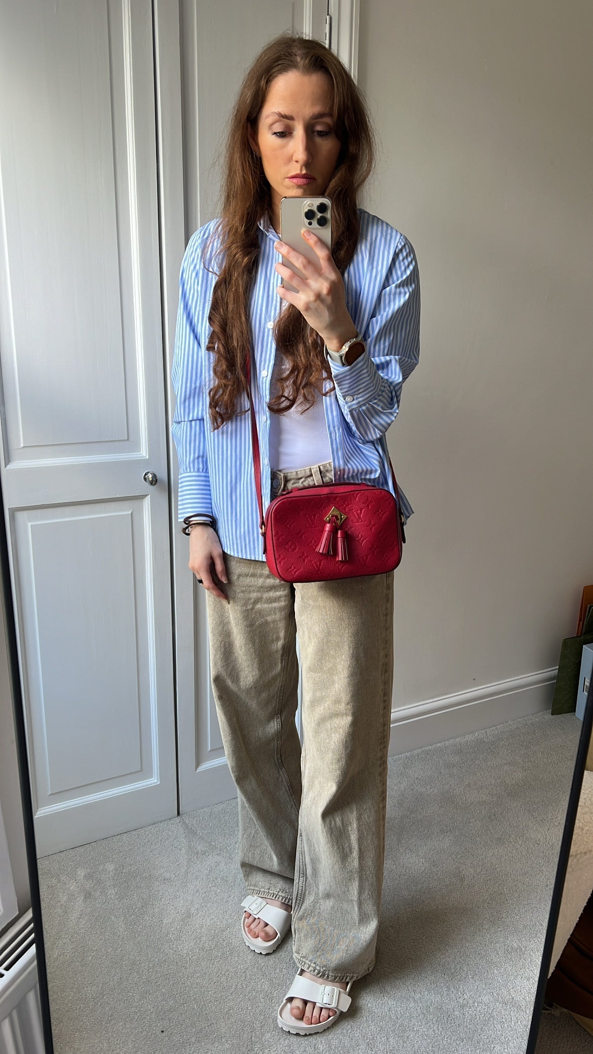 Louis Vuitton Saintonge Red Empreinte (RRP £1520)