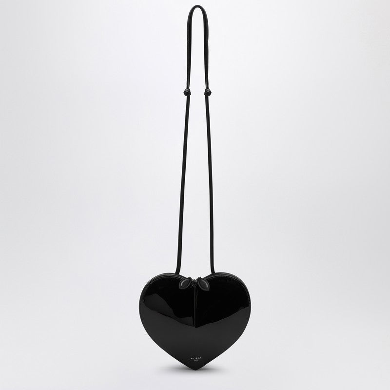 Alaia Black Patent Leather Le Coeur Bag Women