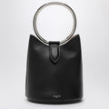 Alaia Mini Ring Bucket Black Leather Bag Women