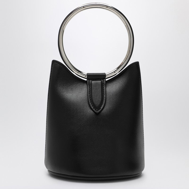 Alaia Mini Ring Bucket Black Leather Bag Women