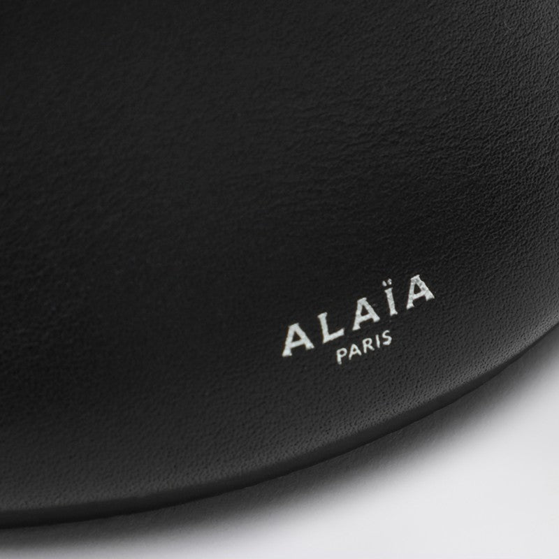 Alaia Mini Ring Bucket Black Leather Bag Women