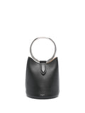 RING MINI LEATHER BUCKET BAG