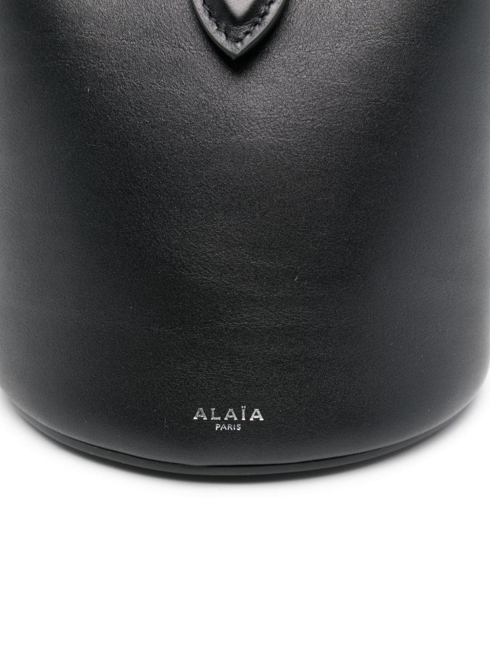 RING MINI LEATHER BUCKET BAG