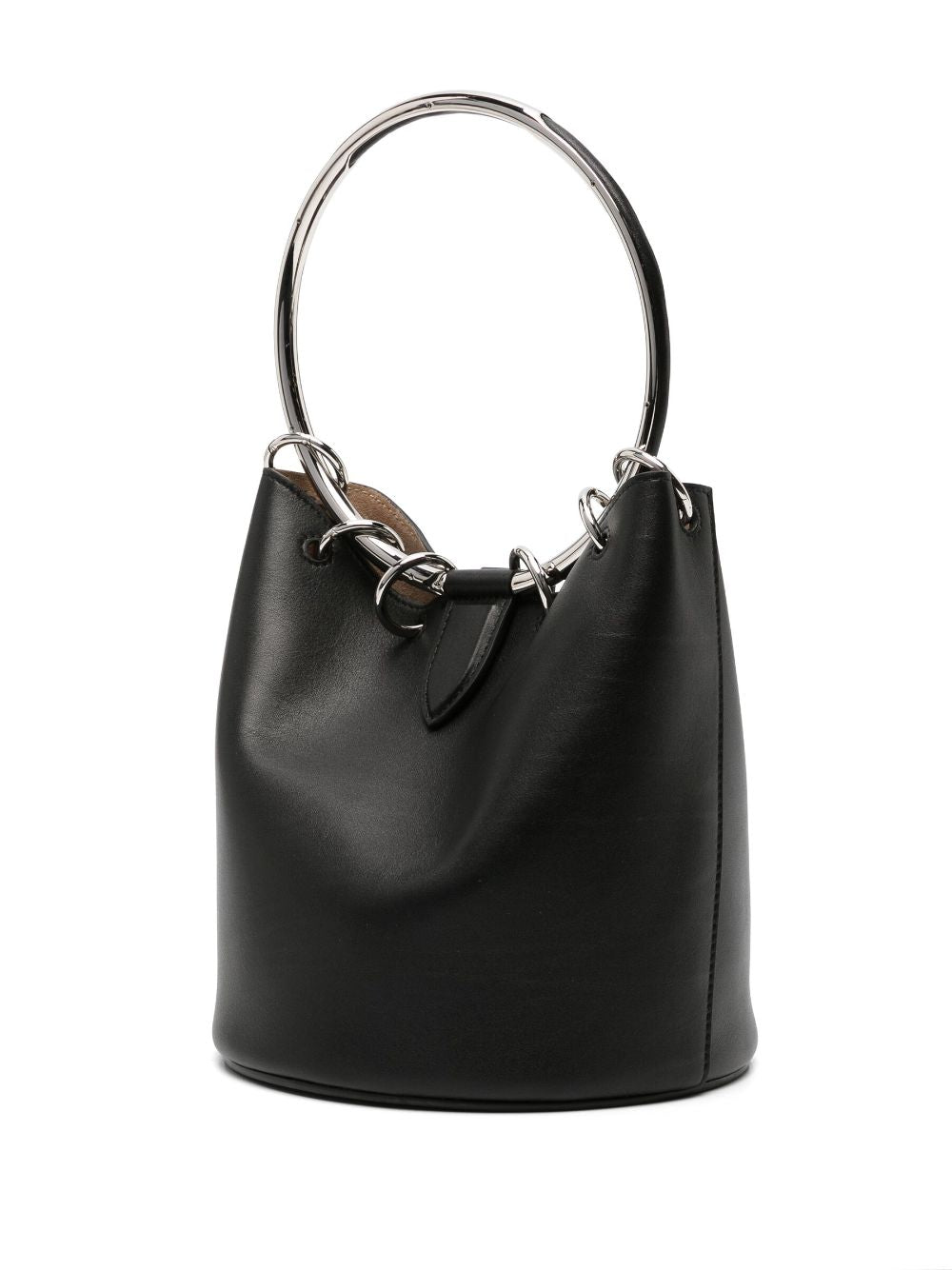 RING MEDIUM LEATHER BUCKET BAG