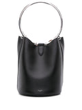 RING LARGE LEATHER BUCKET BAG