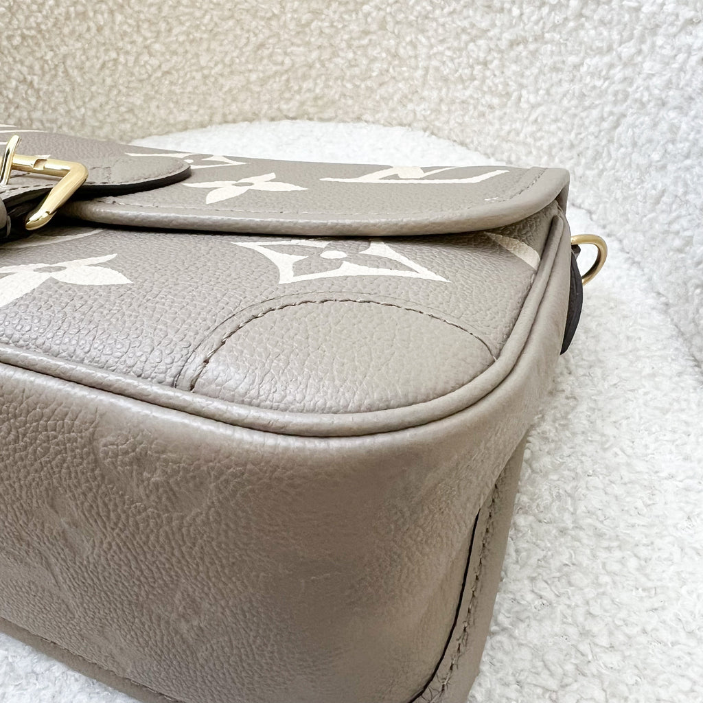 LV Diane PM in Tourterelle (Grey) / Creme Giant Monogram Empreinte Leather and GHW