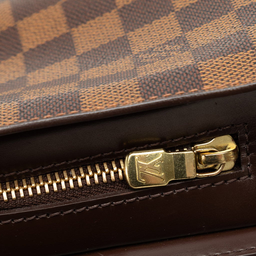 Brown Louis Vuitton Damier Ebene Pochette Saint Louis Clutch Bag