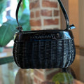 BURBERRY Wicker Basket Top Handle Bag
