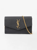 Saint Laurent Uptown Crossbody Black Grained Leather