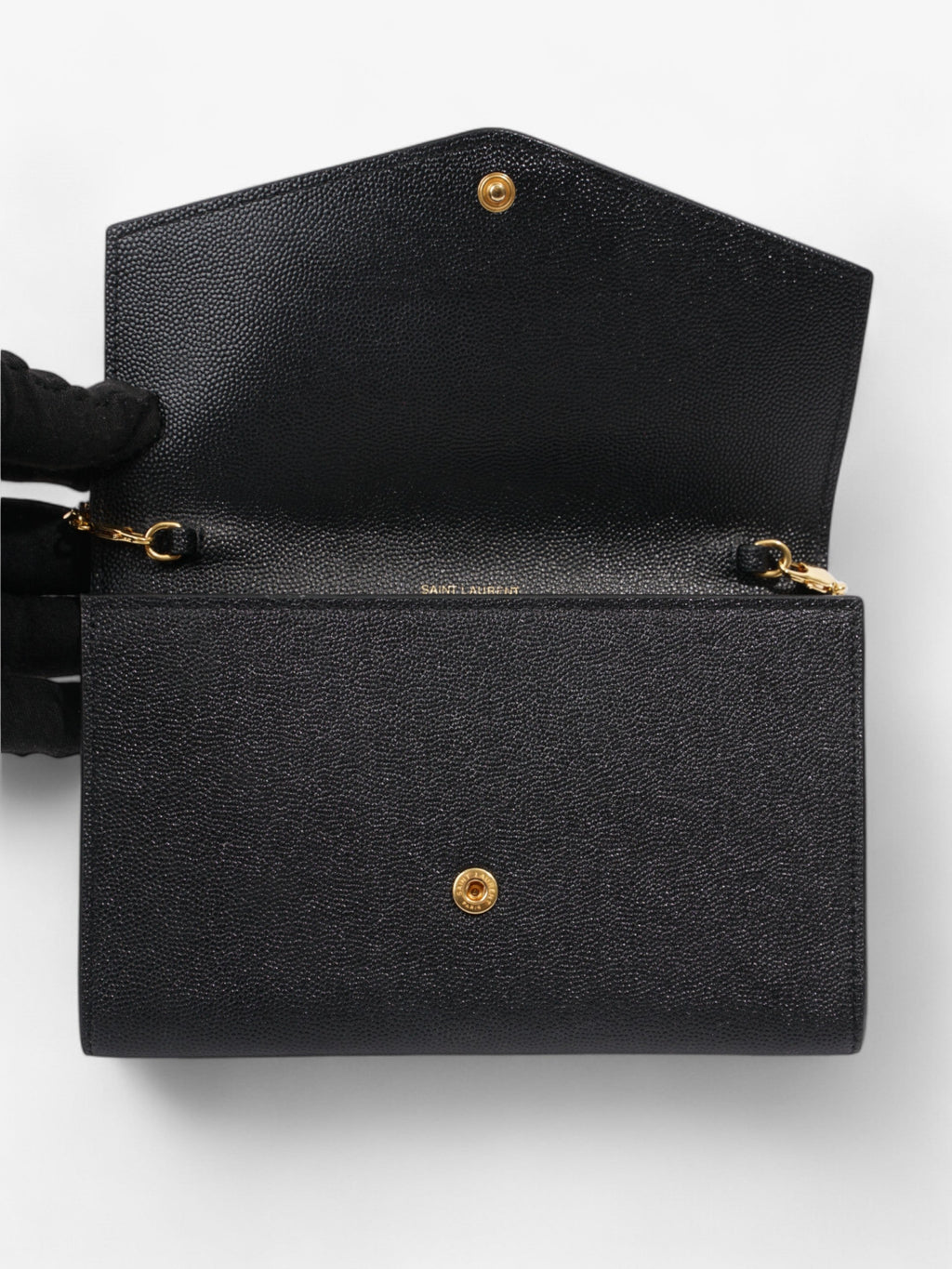 Saint Laurent Uptown Crossbody Black Grained Leather